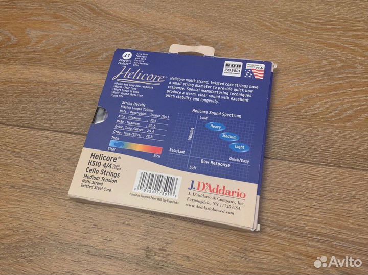 Струны для виолончели D’addario Helicore H510 4/4