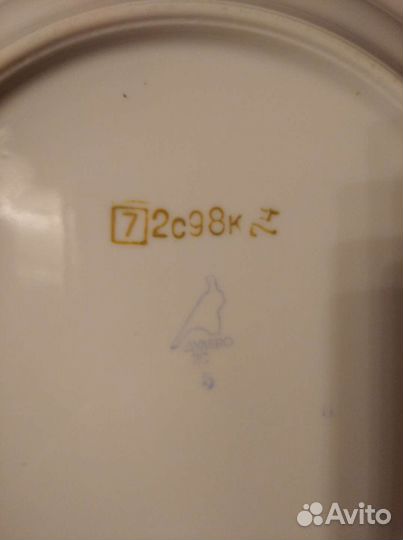 Суповые тарелки Мейсенский букет Дулево