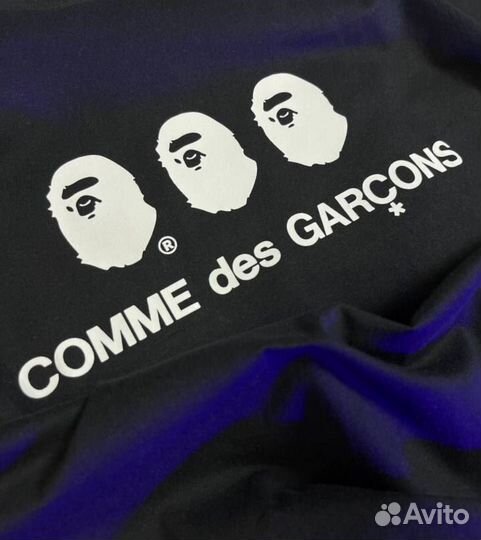 Футболка bape x comme des garcons