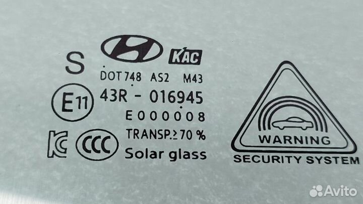 Стекло двери переднее правое Hyundai Tucson NX4