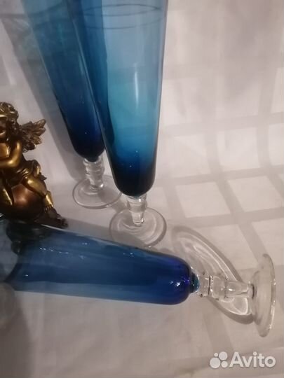 Бокалы цветное стекло СССР