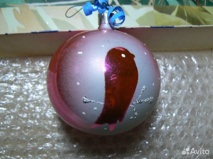 Елочные игрушки шары 3 шт., стекло СССР