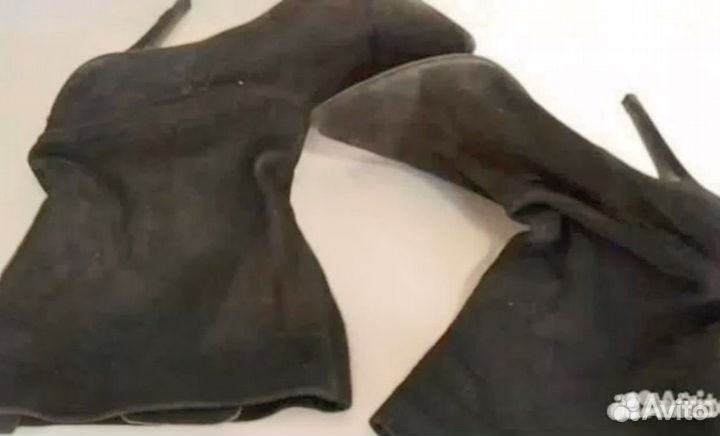 Ботильоны натуральная замша 37 черные