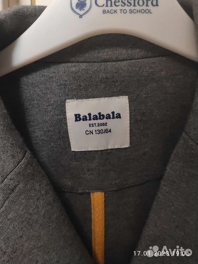 Серый пиджак рост 130