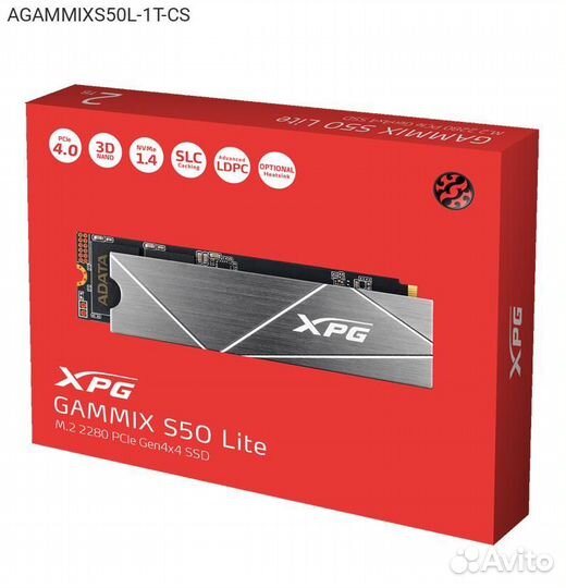 Диск SSD adata XPG gammix S50 Lite M.2 2280 1TB PC