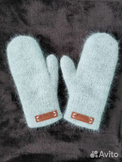 Двойные варежки пух норки