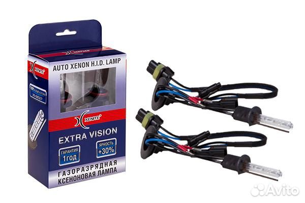 Лампа ксеноновая головного света h1 6000к extra vision +30% 12-24v 35w блистер 2шт