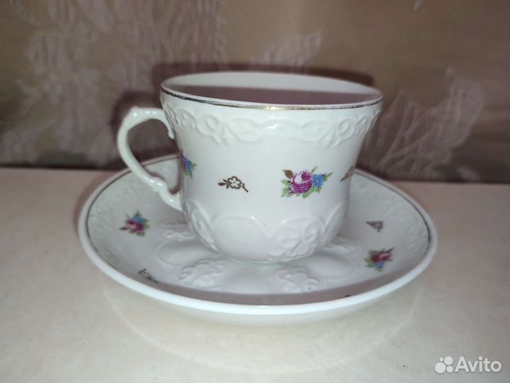 Чайная пара Дулево 1960 год выпуска