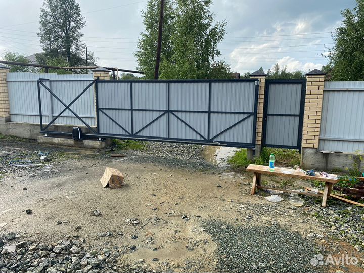 Откатные ворота с автоматикой под ключ