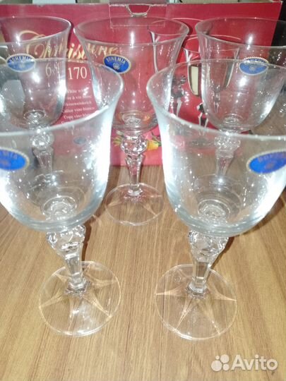 Бокалы богемское стекло