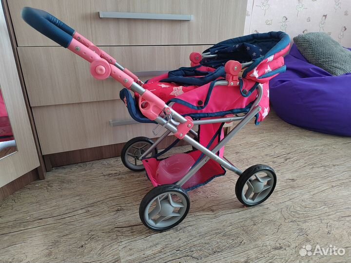 Коляска кукольная с куклой