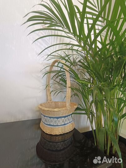 Корзинка плетеная интерьерная