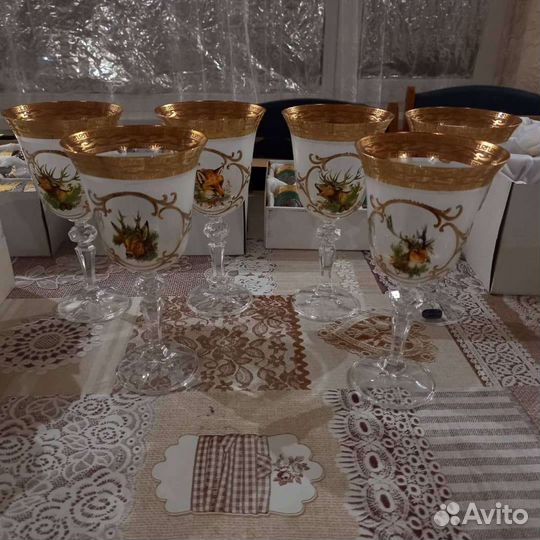 Бокалы богемия охота оригинал