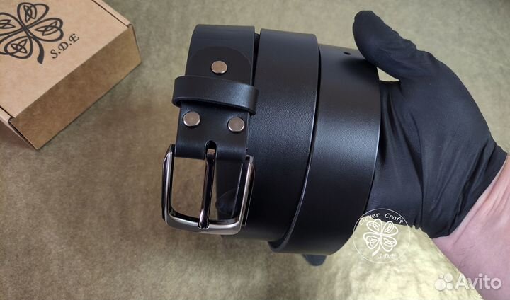 Ремень мужской кожаный