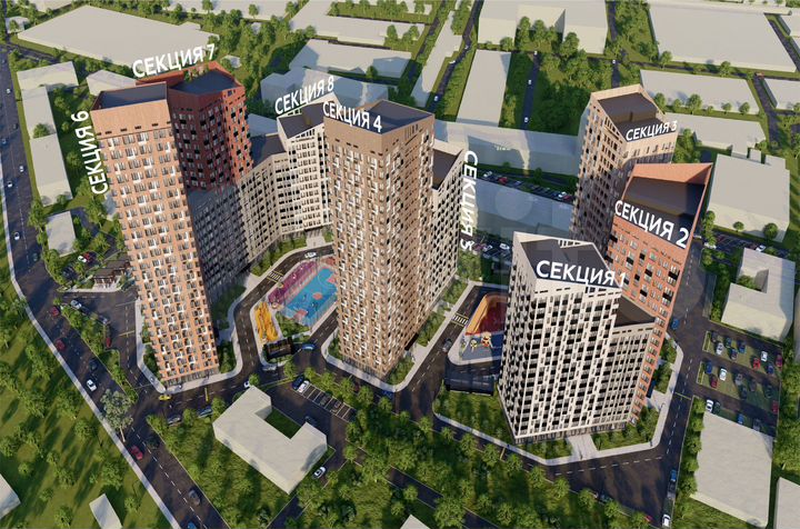 2-к. квартира, 62,2 м², 4/24 эт.