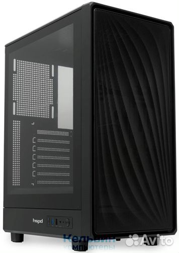 Hspd M510, Mesh Mid Tower, Black, TG, 0.5 spcc, no fans ATX, mATX, mITX 180/280/160mm 1x2.5