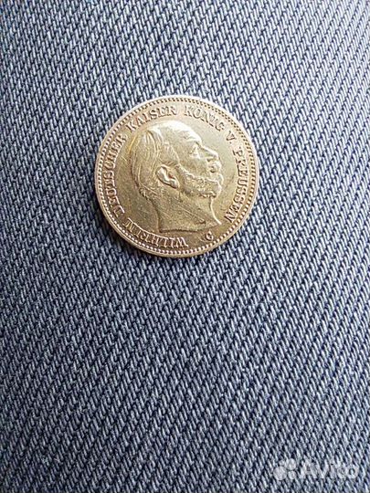 Золотая монета 5Mark1877