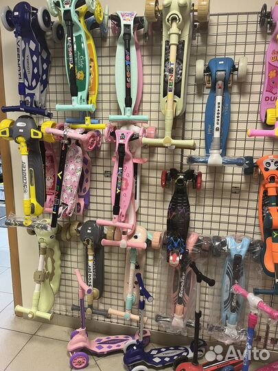 Самокат 3-х колесный детский (светящиеся колеса)