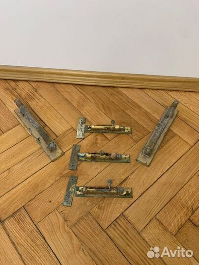 Ручки дверные и шпингалеты бронза антиквариат