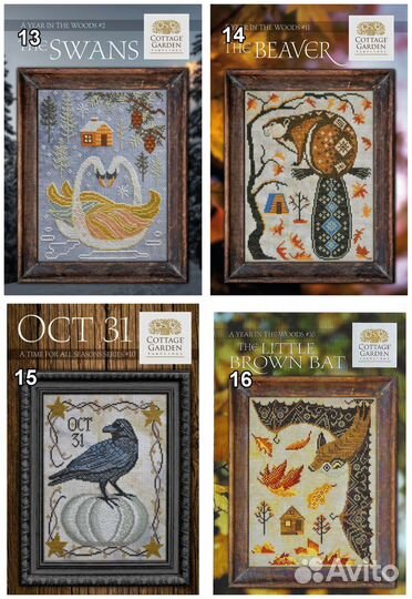 Много схем для вышивания Cottage Garden Samplings