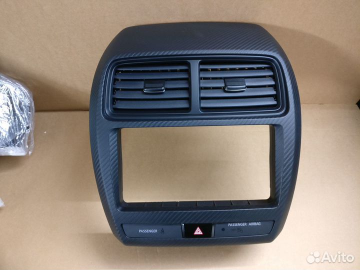 Рамка магнитолы Митсубиси ASX 2- дин карбон Ориг