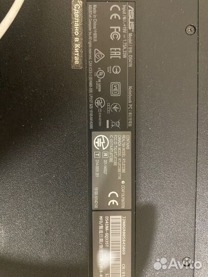 Ноутбук asus на запчасти