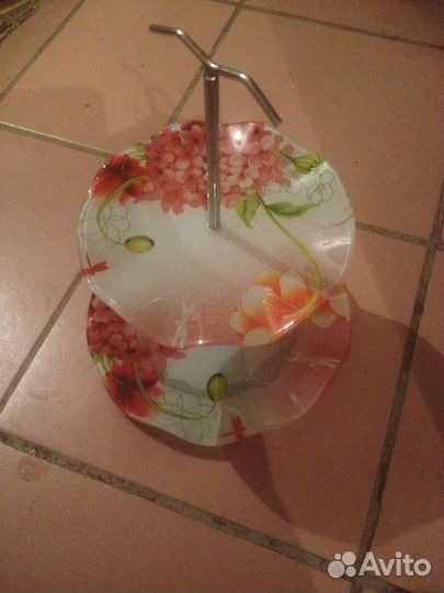 Фруктовница разборная. стекло