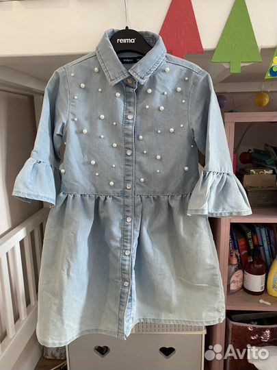 Платье джинсовое для девочки 98