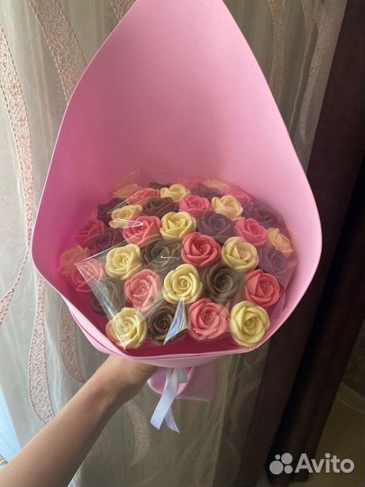 Букет из шоколадных роз ручная работа