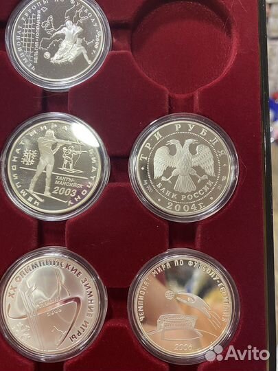 Серебрянные монеты спорт