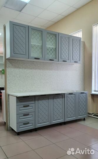 Кухня Агава Белая/Антрацит 2 метра (новая)