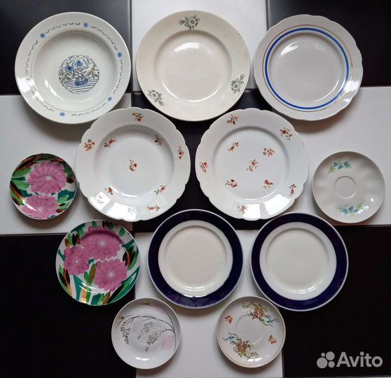 Тарелки блюдца СССР фарфор фаянс советский