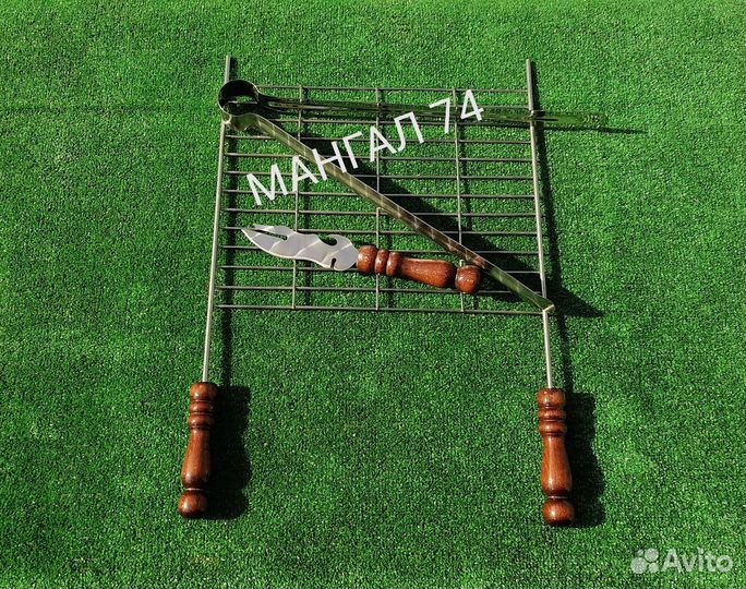 Решетка барбекю+щипцы+нож