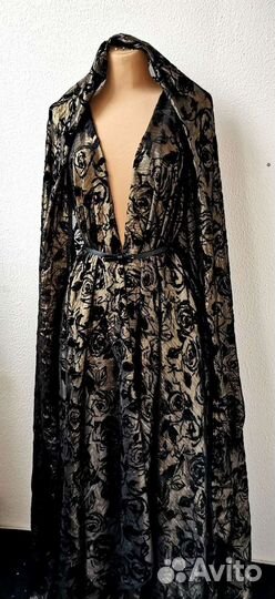 Шелк натуральный с флоком и люрексом