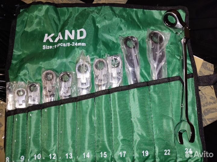 Набор ключей 11в1 плавающие трещотки