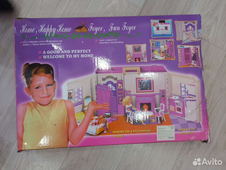 Домик для барби с мебелью