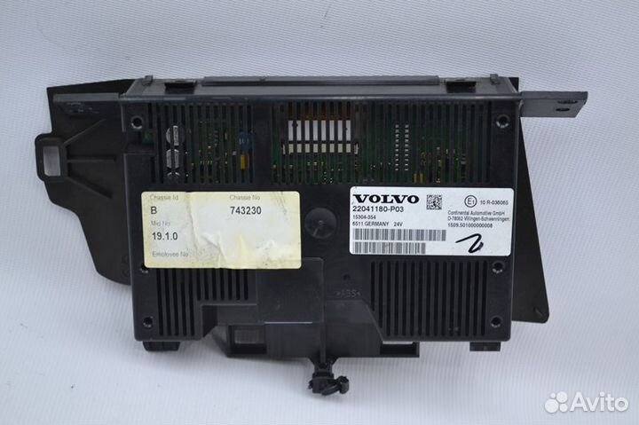 Экран для водителя volvo FH (01.12)