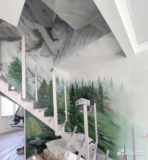 Роспись стен, художник