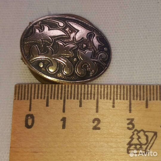 Винтажный шарф-клип США