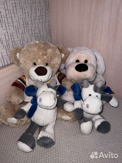Мягкие игрушки Плюшевый медведь,собака
