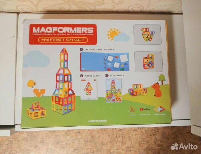 Новый Magformers My First 54. Полный комплект