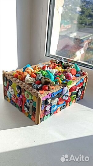 Шкатулка с зеркалом новая детская деревянная