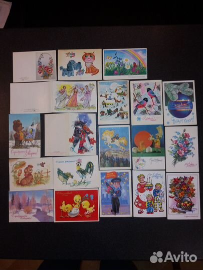 Открытки Леонардо да Винчи и из СССР