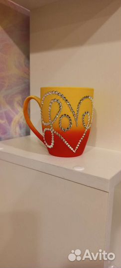 Кружка со стразами