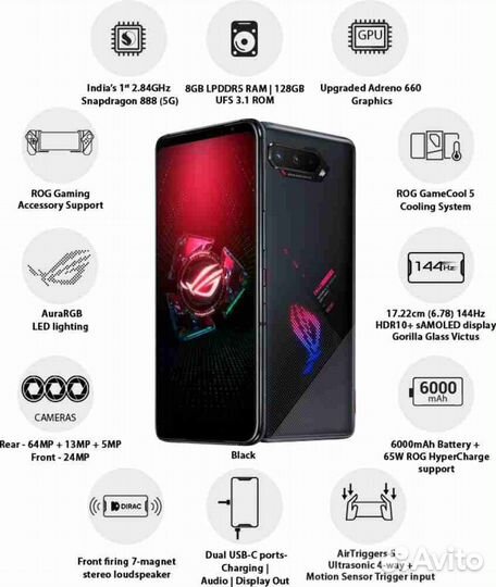 ASUS ROG Phone 5, 12/256 ГБ