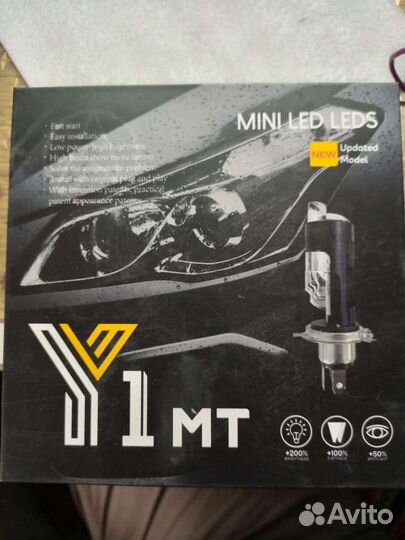 Светодиодные лампы led h4 с линзой mini