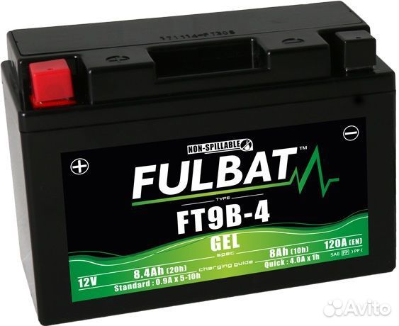 Аккумулятор fulbat FT9B-4 / YT9B-4 GEL