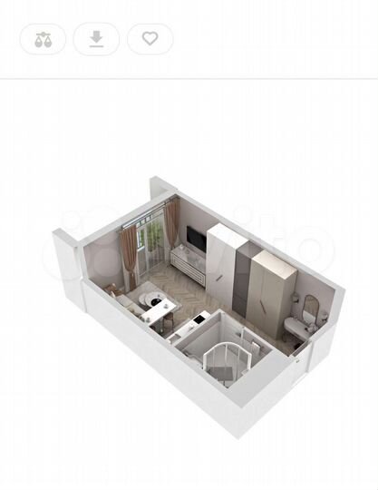 Квартира-студия, 17,8 м², 3/19 эт.