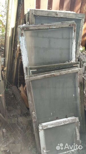 Деревянные окна двойные б/у