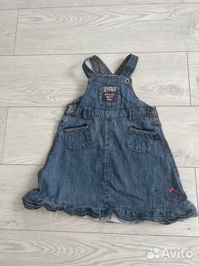 Джинсовый сарафан для девочки 98
